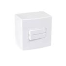 Caixa de Sobrepor 75x75mm Interruptor Duplo Simples 10a Branco Caixa de Sobrepor 75x75mm Interruptor Duplo Simples 10a Branco
