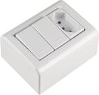 Caixa de Sobrepor com 2 Interruptores Simples 10 A 250 V e 1 Tomada 2P+T 10 A 250 V Tramontina LizFl