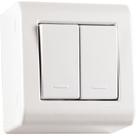 Caixa De Sobrepor Com 2 Interruptores Simples 10 A 250 V Tramontina Lizflex Branca Tramontina