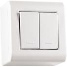 Caixa de Sobrepor com 2 Interruptores Simples 10 A 250 V Tramontina LizFlex Branca