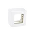 Caixa De Sobrepor Com Suporte Margirius Sleek 75x75 Para 2 Módulos Branca Branco Caixa De Sobrepor Com Suporte Margirius Sleek 75x75 Para 2 Módulos Branca Branco