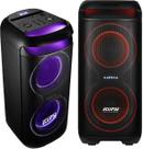 Caixa de Som 1200W Eclipse E206 Bluetooth TWS C Remoto Bateria 6 horas 2 Woofer 6,5 bivolt
