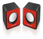 Caixa De Som 2.0 Mini 3w Rms Multilaser Vermelho/Branca/Rosa
