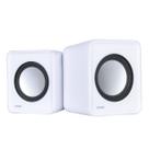Caixa De Som 2.0 Usb 5v 2x 1w Com Controlador De Volume Branca