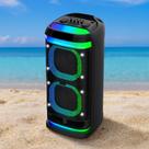 Caixa de Som Amplificada Bluetooth TWS RMS Hi-Fi 360 Graus LED RGB Woofer 8"