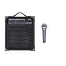 Caixa De Som Amplificada Multi Uso Lx60 + Microfone C/ Fio
