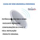 Caixa de som arandela redonda 6polegadas 55w