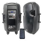 Caixa de som ativa 15 350w, 2 xlr p10, aux rca, eq, mp3 player