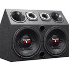 Caixa De Som Automotivo Trio 2 Sub 12 Pol Bomber One 800wrms