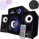 Caixa De Som Bluetooth 10W Subwoofer 2.1 Amplificador De Som Bivolt Com Controle