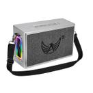 Caixa de Som Bluetooth 120W Premium LED RGB com Alça Prata