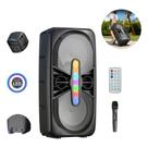 Caixa De Som Bluetooth 800w Rms Led Com Karaokê, Grave E Rádio Fm 2 Altofalantes 1 micro fone Caixa De Som Bluetooth 800w Rms Led Com Karaokê, Grave E Rádio Fm 2 Altofalantes 1 micro fone