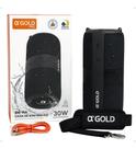 Caixa De Som Bluetooth A'gold Sm-14a 30w Com Alça Ipx6 Cor Preto