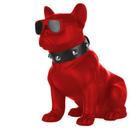 Caixa De Som Bluetooth Bulldog Francês 5w Fm CH-M10 Vermelho