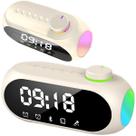 Caixa de Som Bluetooth com Radio FM Relogio Despertador Digital Bivolt Branco Entrada USB SD Aux