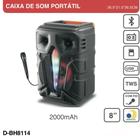 Caixa De Som Bluetooth D-BH8114 C/Microfone Grasep