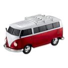 Caixa de Som Bluetooth Fusca Vermelho USB Vintage Potente