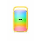 Caixa de Som Bluetooth Grasep D-S3210 12W RMS Portátil Amplificada FM RGB Bivolt 110v/220v Amarela