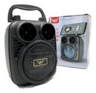 Caixa De Som Bluetooth Led Com Led Radio Fm Media Portatil Cor Preto 110v/220v