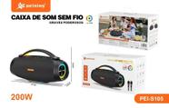 Caixa de Som Bluetooth Peining Pei-S105 com 2 microfones sem fio RGB 200w