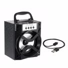 Caixa De Som Bluetooth Portátil D-bh1019 Aero Com Rádio Fm Usb Tf Preto