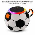 Caixa de Som Bluetooth Portátil KA8508 Preta com Design Bola de Futebol Caixa de Som Bluetooth Portátil KA8508 Preta com Design Bola de Futebol