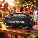 Caixa De Som Bluetooth Premium Até 120W Tws Grave Potente 70 RMS Preto