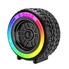 Caixa De Som Bluetooth Usb Multimídia Formato Roda Rgb Rádio