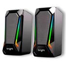 Caixa De Som Bright Pegasus C/ Iluminação RGB C/ Entrada Usb Preto