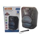 Caixa de som com microfone bluetooth auto falante led portatil karaoke usb sd potente