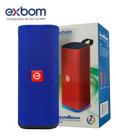 Caixa de Som Exbom Bluetooth Portátil Azul Potência e Estilo em Qualquer Lugar!