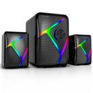 Caixa de Som Gamer 2.1 Xtrike SK-610 com Efeitos RGB para PC e Notebook
