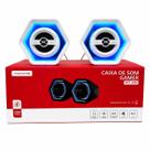 Caixa De Som Gamer 50W RGB Bluetooth Tomate MTS-3006 USB-C AUX Grave Potente