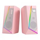 Caixa de som gamer anvil gs520p rgb rosa redragon