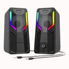 Caixa de Som Gamer C/ Led RGB Caixinha Pc Notebook Tv
