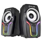 Caixa de Som Gamer Com LED RGB Para PC e Notebook Evus 6W RMS plug P2 AS-225D Color Wave