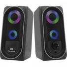 Caixa De Som Gamer Multimídia Fortrek Black Hawk Rgb Preta
