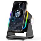 Caixa de som GIM com indução sem fio, Bluetooth 5.3, suporte e luz RGB Caixa de som GIM com indução sem fio, Bluetooth 5.3, suporte e luz RGB