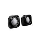 Caixa de Som home office estereo alto falante aux usb letron 74447