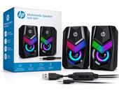 Caixa De Som HP Gamer RGB Speaker Multimídia 2.0 6W RMS Pc Notebook