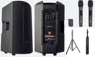 Caixa de Som JBL Max 12 A BT (PAR)+ 2 Mic sem fio + 2 Tripés