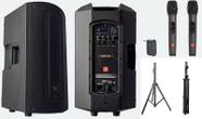 Caixa de Som JBL Max 15 A BT(PAR)+ 2 Mic sem fio + 2 tripés
