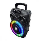Caixa de Som LED RGB Bluetooth Entrada Microfone 5W 2000W PMPO Altomex AL8062