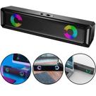 Caixa de Som Multimídia 2.0 com 6W P2 3,5mm e Iluminação Led Knup - KP-RO802