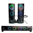 Caixa de Som Multimídia Soundbar Alto Falante Knup Gamer Para PC Notebook