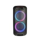 Caixa de Som Nehc Flowbox Rádio Recarregável 400w RMS 2x 8' Microfone USB 2025