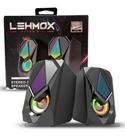Caixa De Som Para Pc Com Luzes Rgb Gamer Gt-s2 Saida P2 Aux - Lehmox