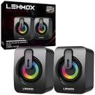Caixa de Som para PC Lehmox Hyper GT RGB USB P2 Estéreo
