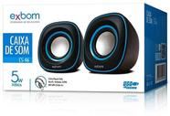 Caixa de Som para Pc Notebook Computador Mini Caixinha USB 2.0 5W Plug P2 3.5mm Exbom CS-46 Caixa de Som para Pc Notebook Computador Mini Caixinha USB 2.0 5W Plug P2 3.5mm Exbom CS-46
