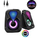 Caixa De Som Pc Gamer Led Caixinha Notebook Tv Potente 6w